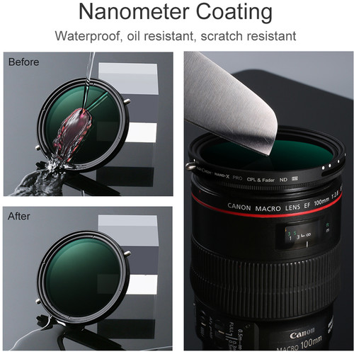 K&F Concept Nano-X Circular Polarizer plus Variable ND2-32 Filter (67mm) KF01.1140 - 4